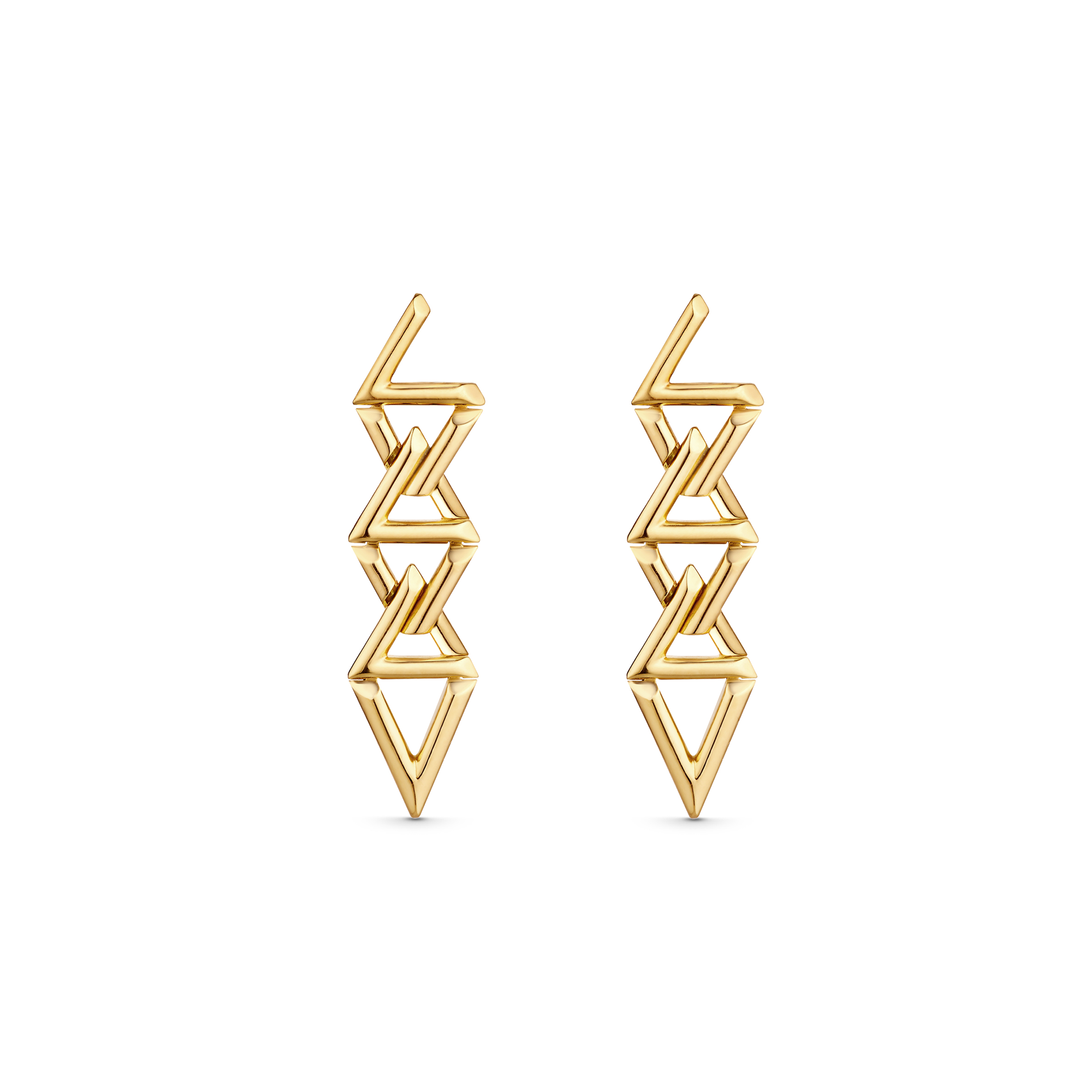l**is V*t*n lv volt curb chain earrings, yellow gold q96971
